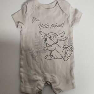 Kids One Piece with Bunny Print - Cream